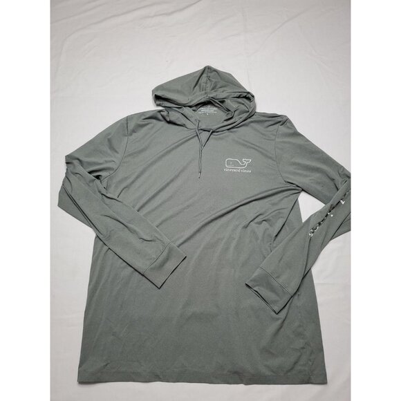 Vineyard Vines Men’s Gray On The Go Performance Stretch Lightweight Hoodie large - Picture 1 of 11